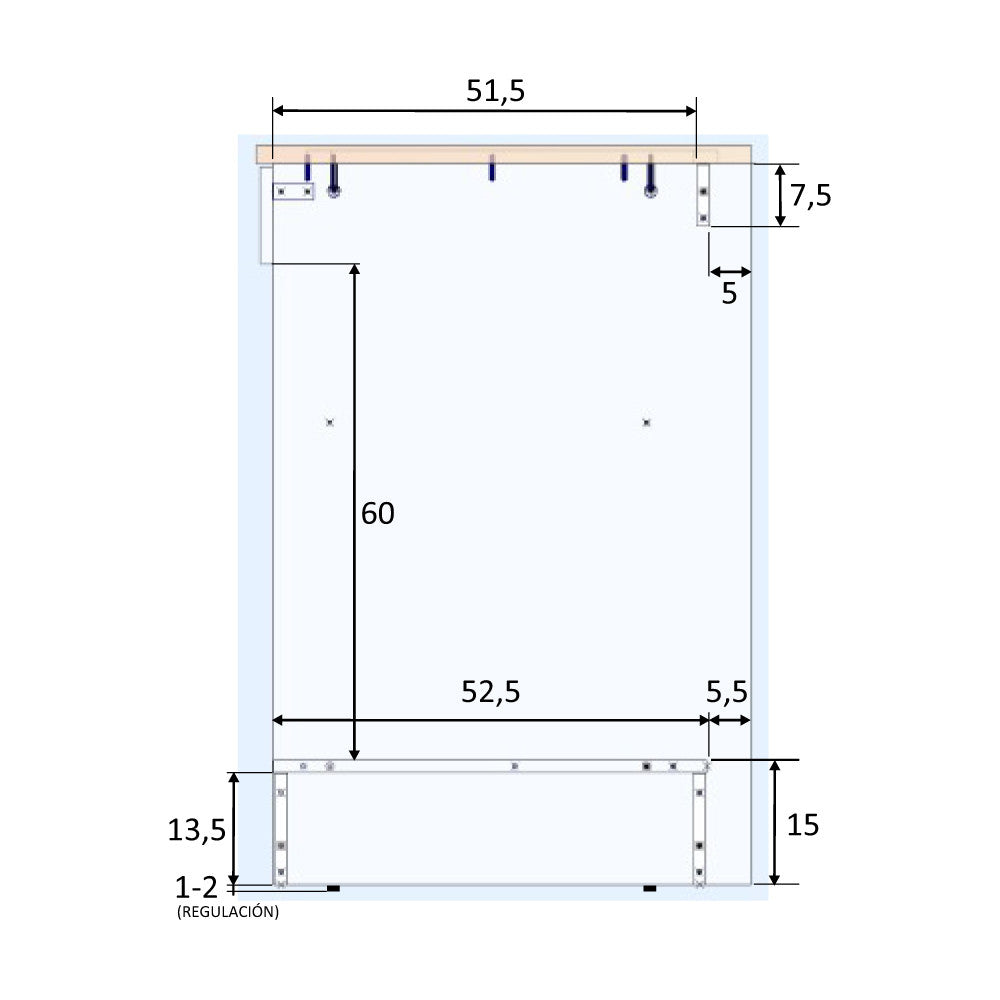 Módulo bajo de cocina Kira 60 cm