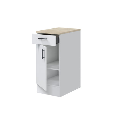 Módulo Bajo de Cocina Kira 40 cm Blanco Brillo