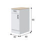 Módulo Bajo de Cocina Kira 40 cm Blanco Brillo