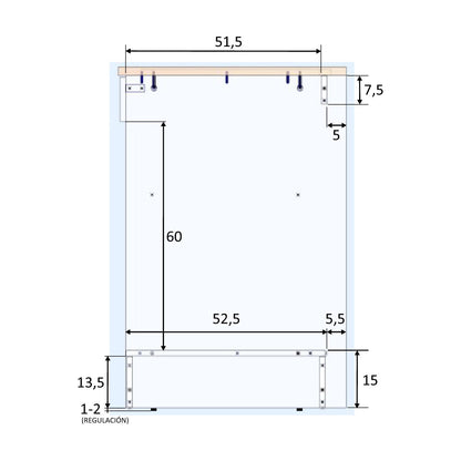 Módulo bajo de cocina Kira 60 cm